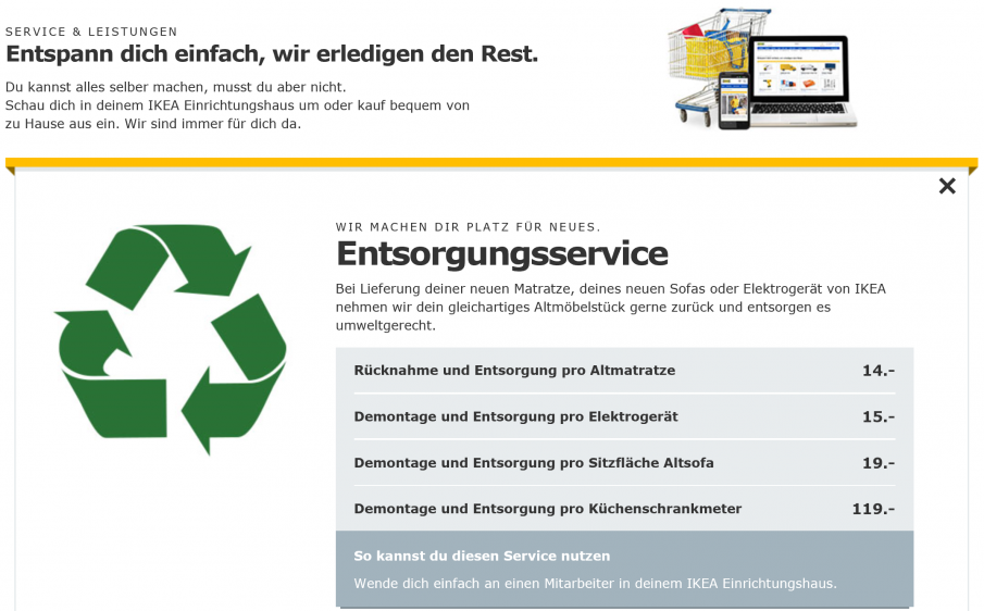 IKEA Entsorgungsservice