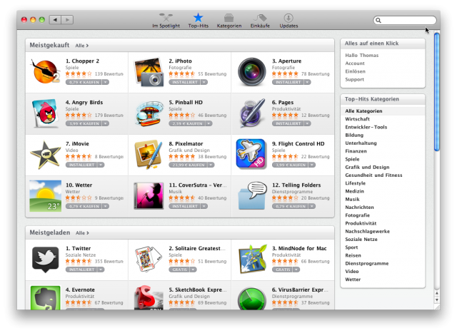 Apple Mac App Store Screenshot