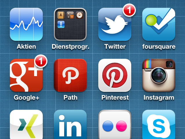 Path und Pinterest iPhone Icons