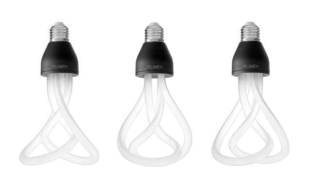 Plumen Energiesparlampe, verschiedene Ansichten