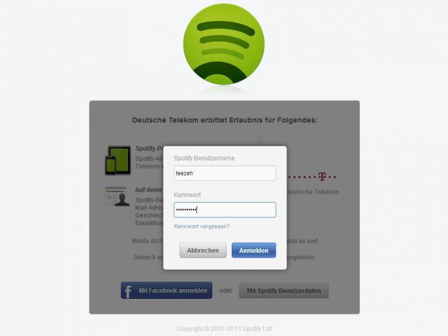 Spotify-Telekom: Erledigt Spotify-Telekom: Erledigt