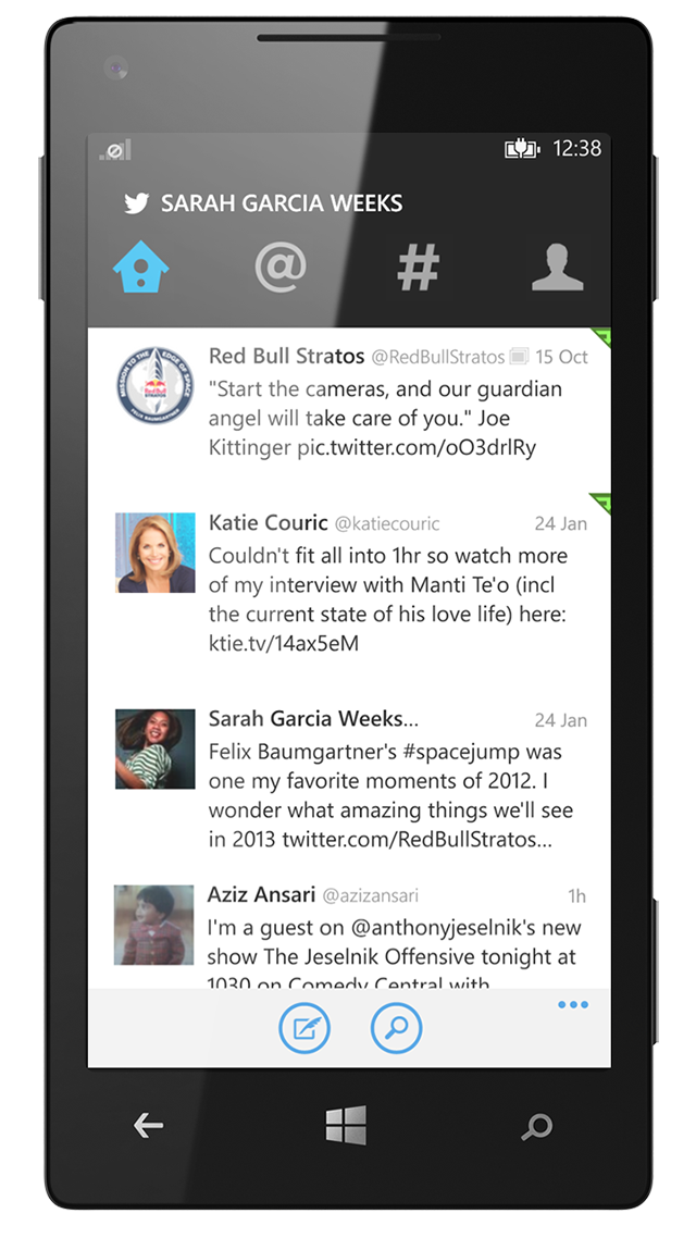 Twitter for Windows Phone Screenshot