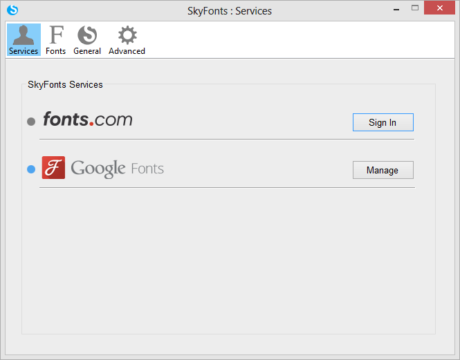 MT Skyfonts Google Screenshot