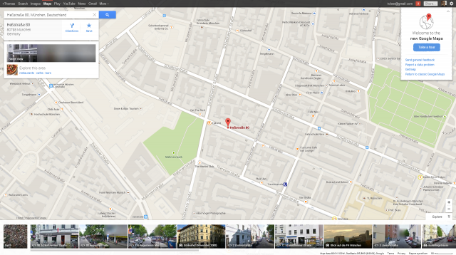 New Google Maps /w pixelated German Street View