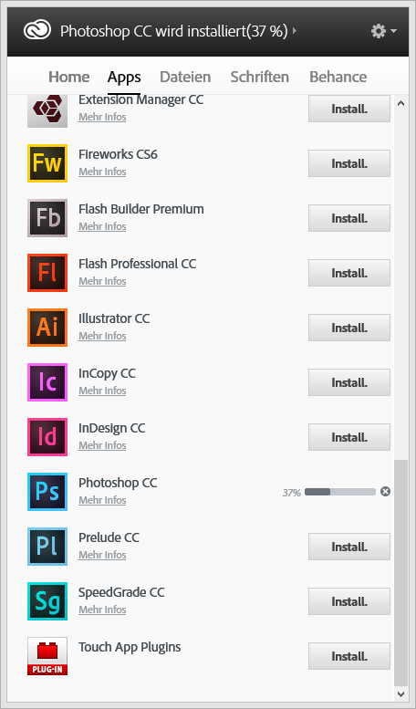 PS CC Installation