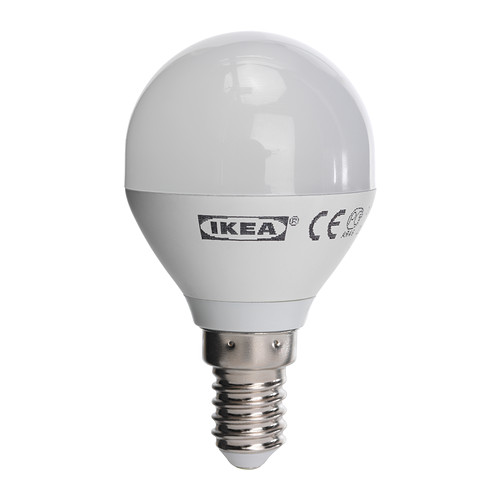 IKEA Ledare LED-Lampe E14, rund opalweiß