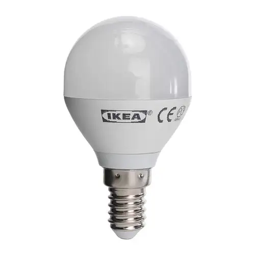 IKEA Ledare LED-Lampe E14, rund opalweiß