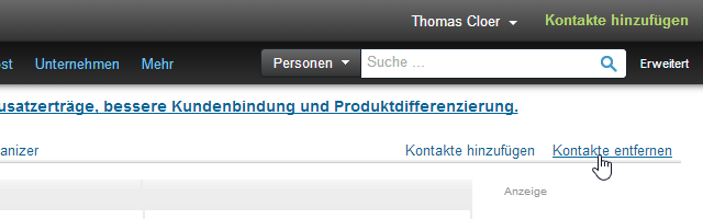 LinkedIn Kontakte Kontakte entfernen