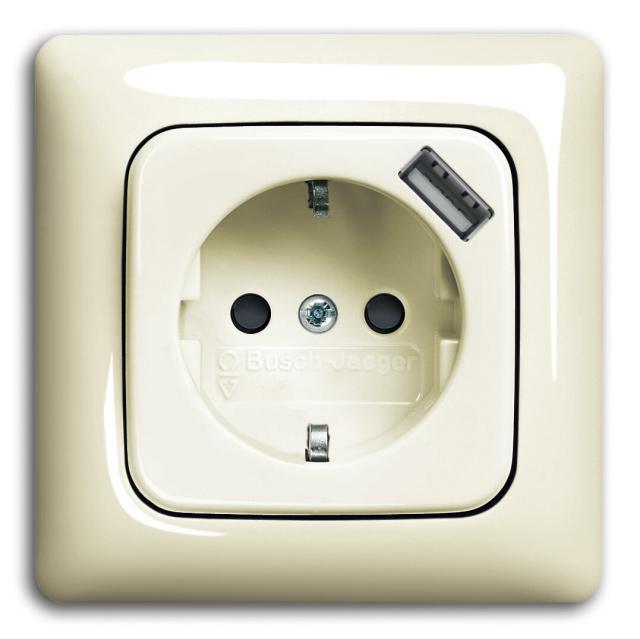 Busch-Jager Schuko USB-Steckdose