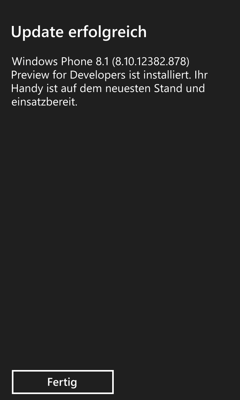 Update ist installiert