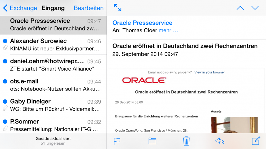 Apple Mail Screenshot iPhone 6 Plus
