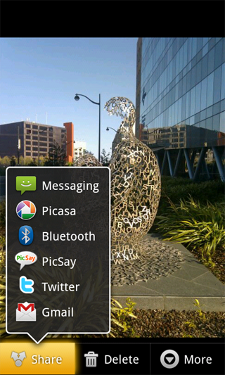 Sharing-Menü in Android 2.1 mit Twitter-Integration