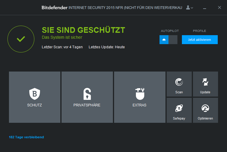 Bitdefender Internet Security 2015 Screenshot