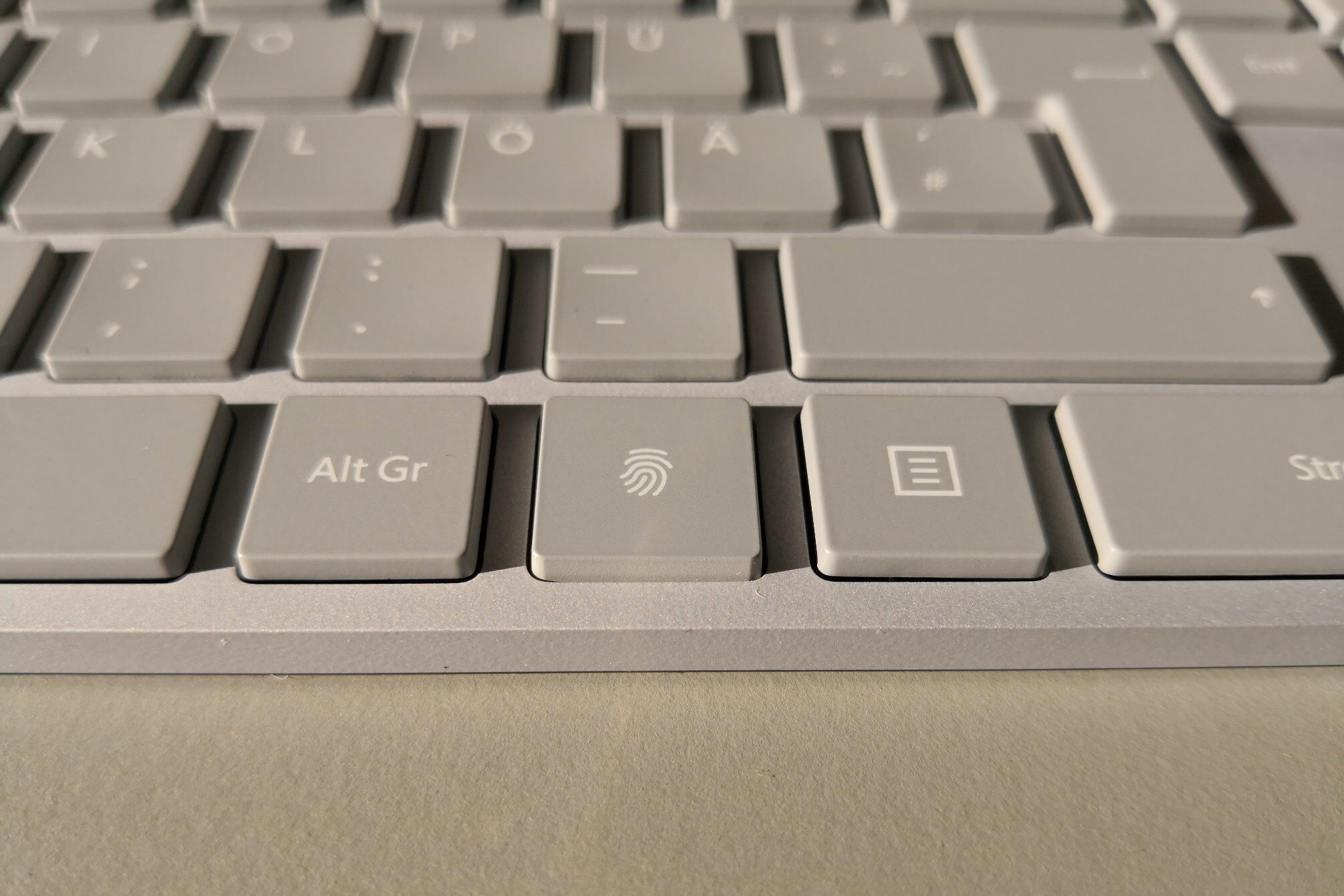 Modern Keyboard, Fingerprint ID sensor detail